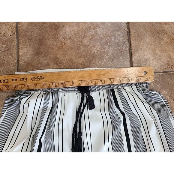 ZARA TRAFALUC Black + White Striped Full-Length Pants Small - Picture 9 of 14